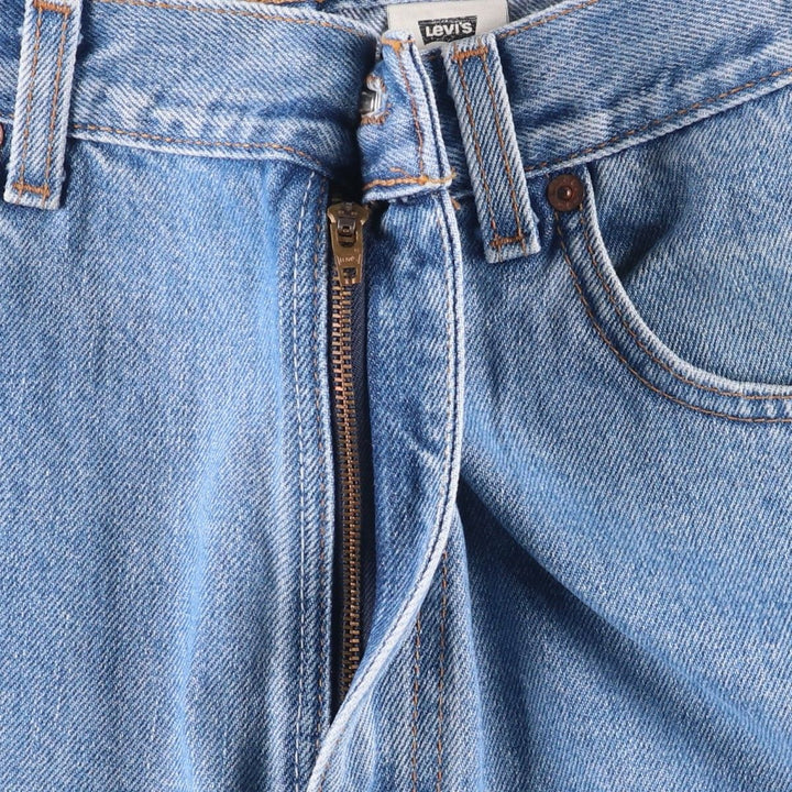 00'S Levi's 505 REGULAR FIT STRAIGHT LEG tapered denim pants made in USA, men's size w34 cotton blue type Vintage Second Hand