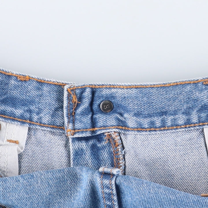 00'S Levi's 505 REGULAR FIT STRAIGHT LEG tapered denim pants made in USA, men's size w34 cotton blue type Vintage Second Hand