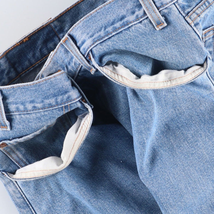 00'S Levi's 505 REGULAR FIT STRAIGHT LEG tapered denim pants made in USA, men's size w34 cotton blue type Vintage Second Hand