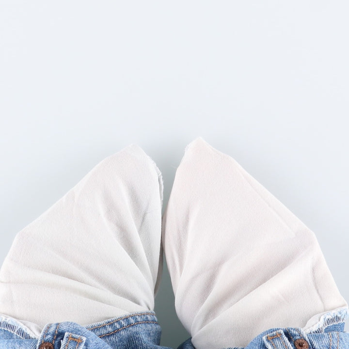 00'S Levi's 505 REGULAR FIT STRAIGHT LEG tapered denim pants made in USA, men's size w34 cotton blue type Vintage Second Hand