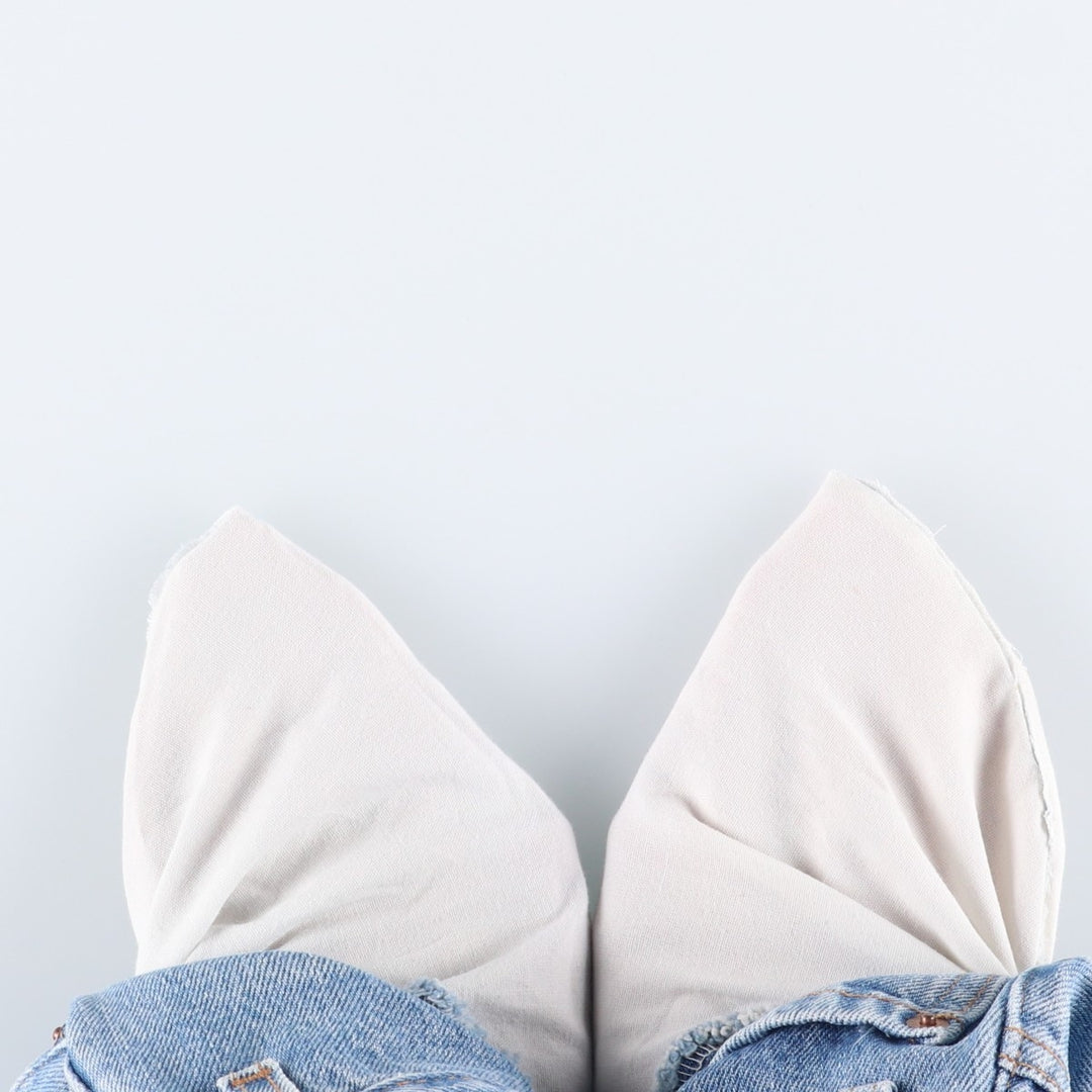 00'S Levi's 505 REGULAR FIT STRAIGHT LEG tapered denim pants made in USA, men's size w34 cotton blue type Vintage Second Hand