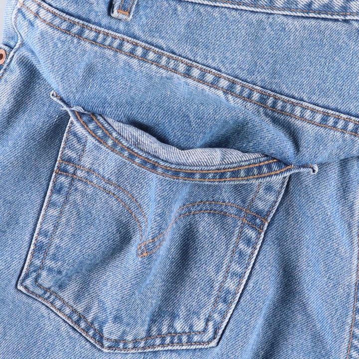 00'S Levi's 505 REGULAR FIT STRAIGHT LEG tapered denim pants made in USA, men's size w34 cotton blue type Vintage Second Hand