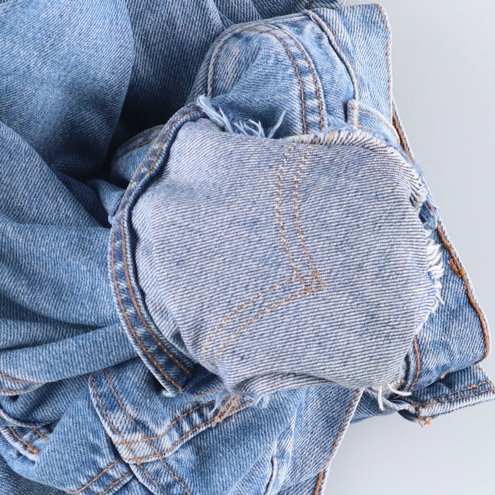 00'S Levi's 505 REGULAR FIT STRAIGHT LEG tapered denim pants made in USA, men's size w34 cotton blue type Vintage Second Hand