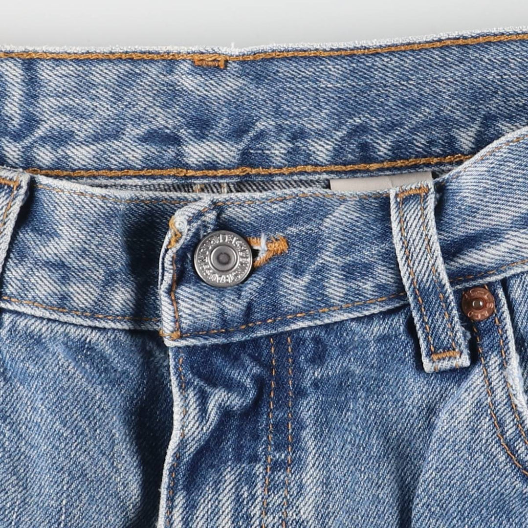 00'S Levi's 505 REGULAR FIT STRAIGHT LEG tapered denim pants for men, size w32 cotton blue type Vintage Second Hand