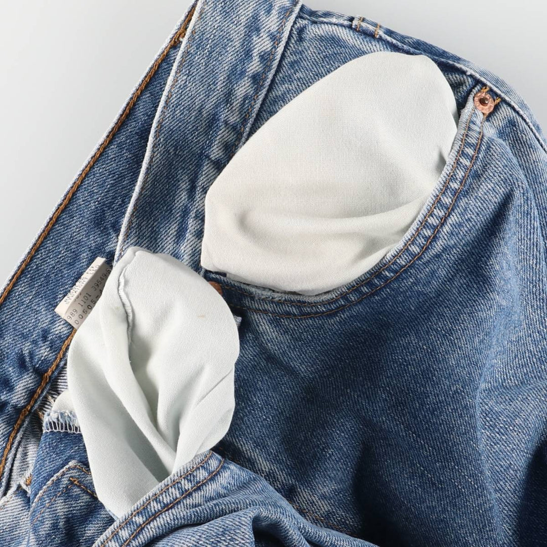 00'S Levi's 505 REGULAR FIT STRAIGHT LEG tapered denim pants for men, size w32 cotton blue type Vintage Second Hand