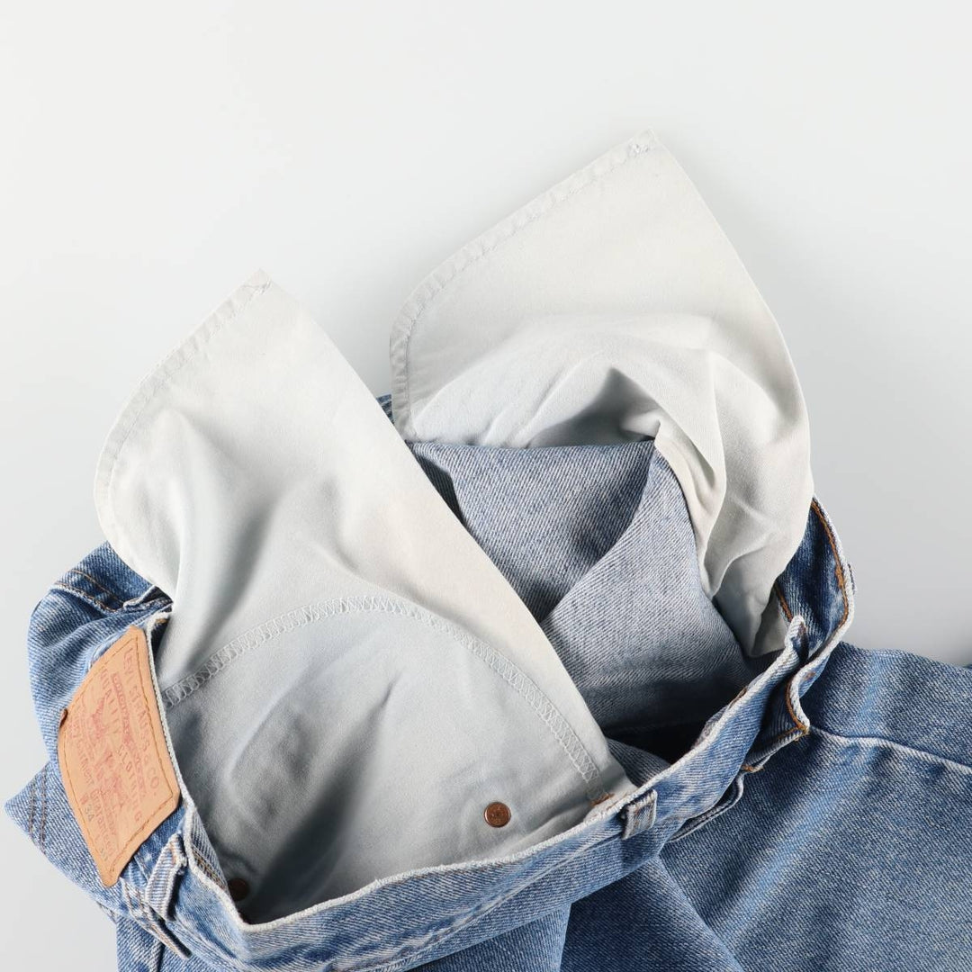 00'S Levi's 505 REGULAR FIT STRAIGHT LEG tapered denim pants for men, size w32 cotton blue type Vintage Second Hand