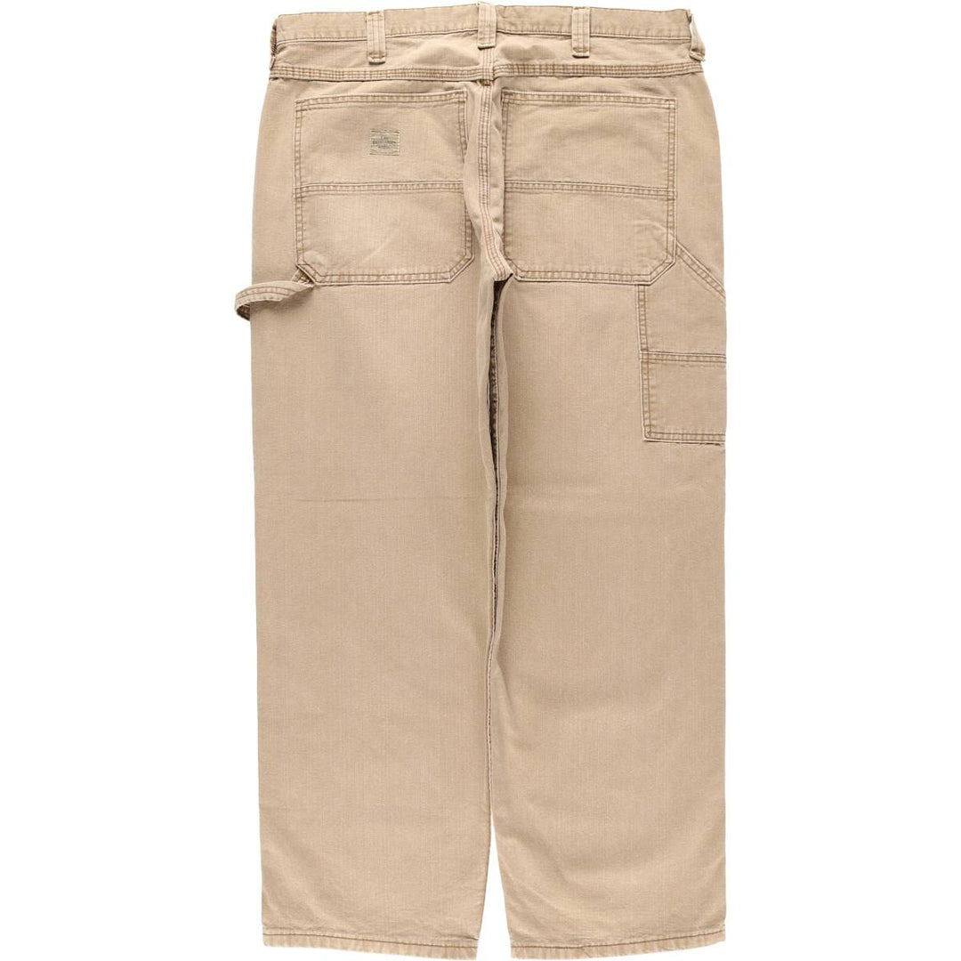Lee DUNGAREES denim painter pants for men, equivalent to w36 cotton beige type brown Vintage Second Hand