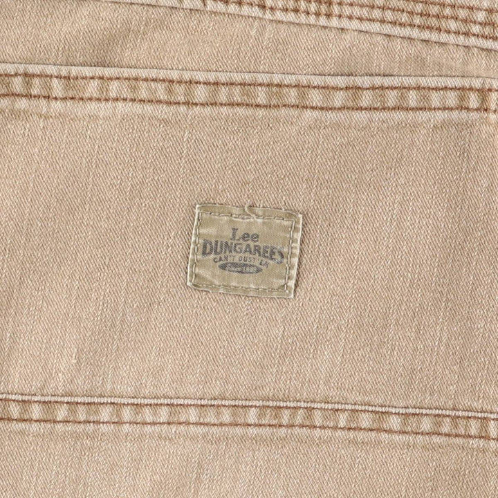 Lee DUNGAREES denim painter pants for men, equivalent to w36 cotton beige type brown Vintage Second Hand