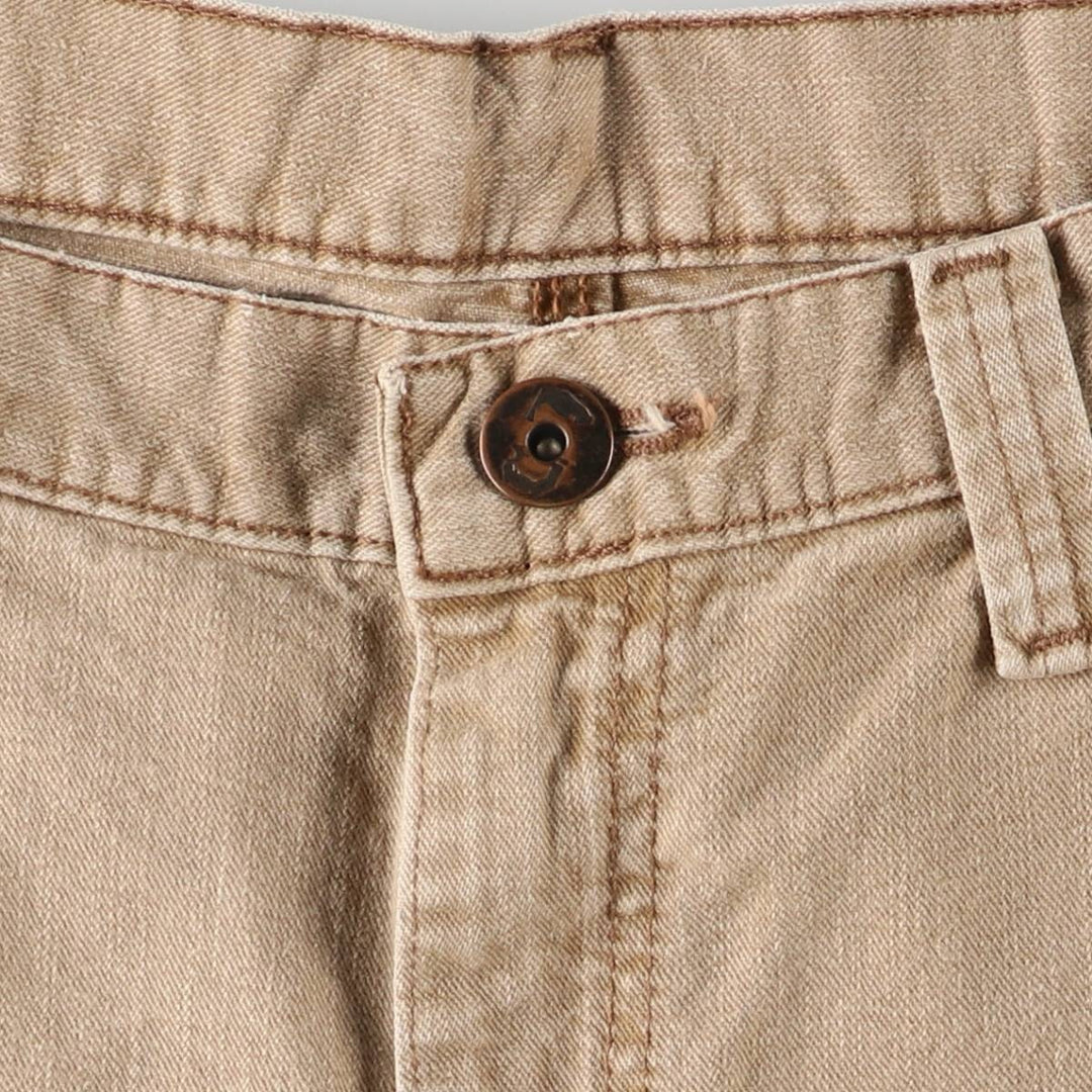 Lee DUNGAREES denim painter pants for men, equivalent to w36 cotton beige type brown Vintage Second Hand