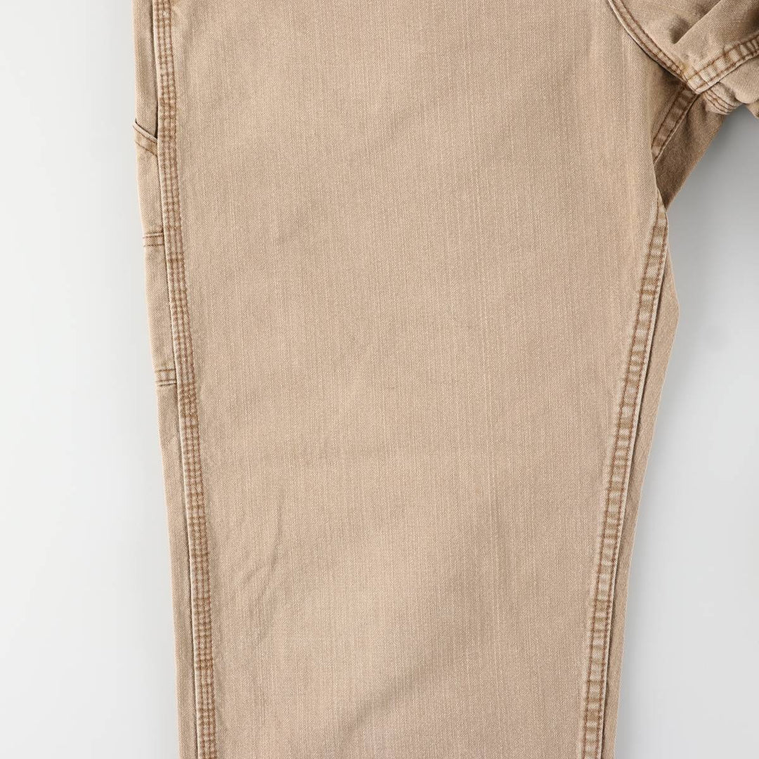 Lee DUNGAREES denim painter pants for men, equivalent to w36 cotton beige type brown Vintage Second Hand