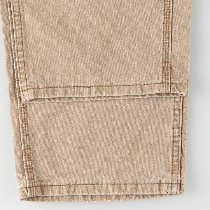 Lee DUNGAREES denim painter pants for men, equivalent to w36 cotton beige type brown Vintage Second Hand