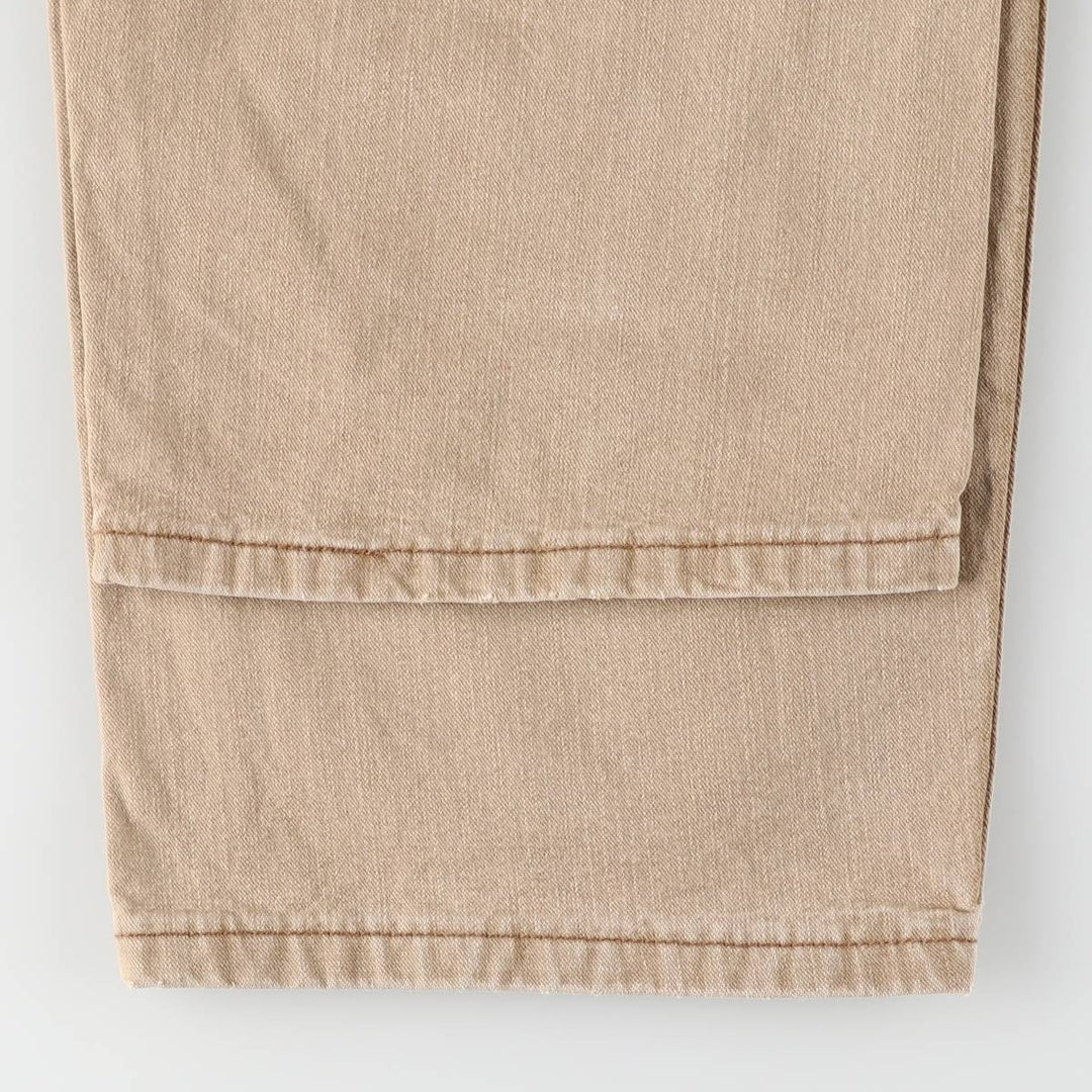 Lee DUNGAREES denim painter pants for men, equivalent to w36 cotton beige type brown Vintage Second Hand