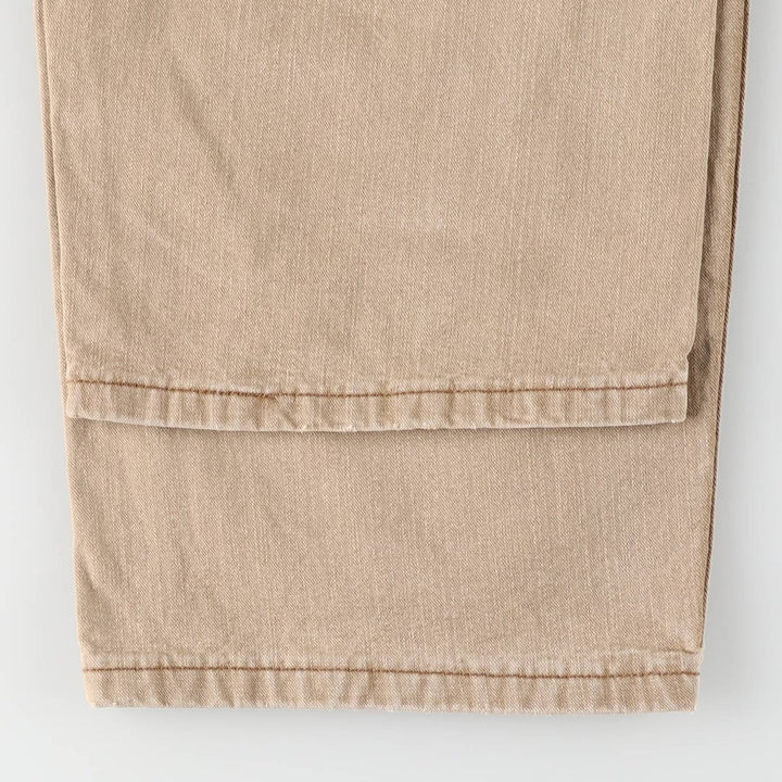 Lee DUNGAREES denim painter pants for men, equivalent to w36 cotton beige type brown Vintage Second Hand