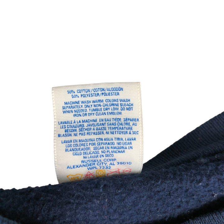 90'S Jerzees Plain Blank Sweatshirt Trainer Made in USA Men's Size L Vintage cotton navy blue type Vintage Second Hand
