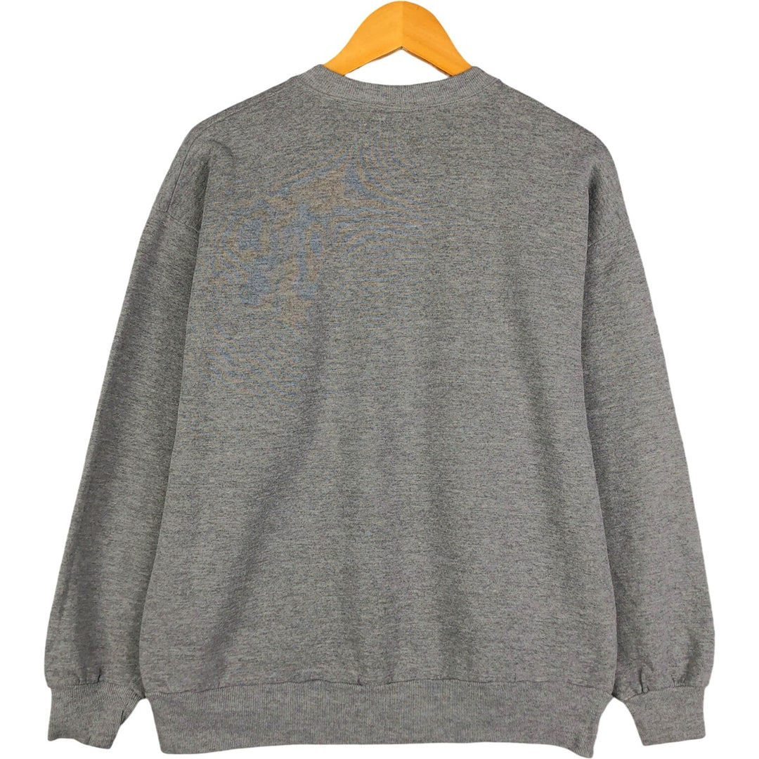 90'S Jerzees Plain Blank Sweatshirt Trainer Made in USA Men's Size L Vintage polyester gray type Vintage Second Hand