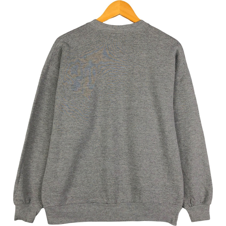 90'S Jerzees Plain Blank Sweatshirt Trainer Made in USA Men's Size L Vintage polyester gray type Vintage Second Hand