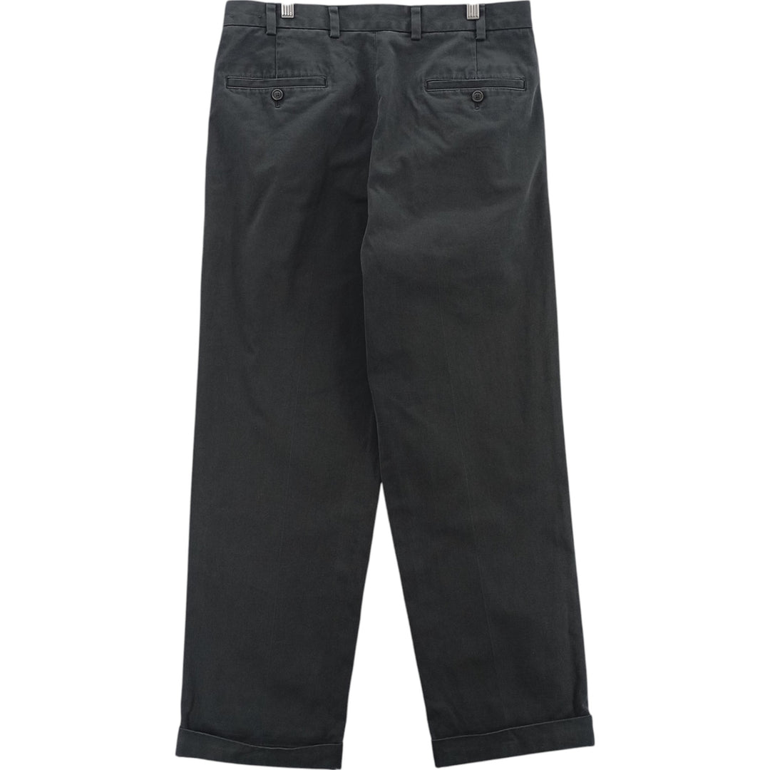 Brooks Brothers Two-pleat Chino Pants, Men's, Size W34 cotton black type Vintage Second Hand