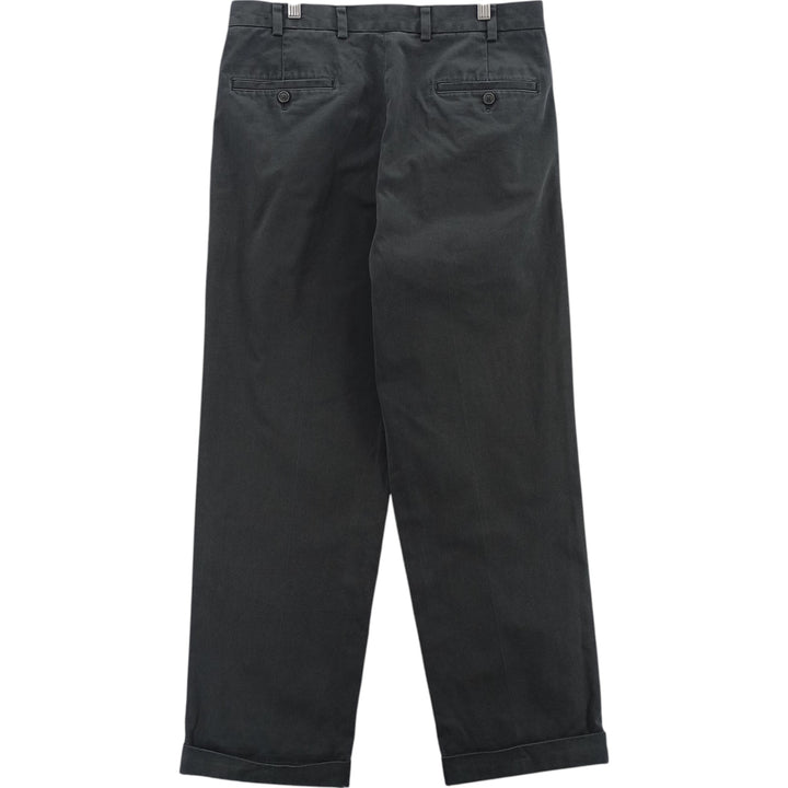 Brooks Brothers Two-pleat Chino Pants, Men's, Size W34 cotton black type Vintage Second Hand