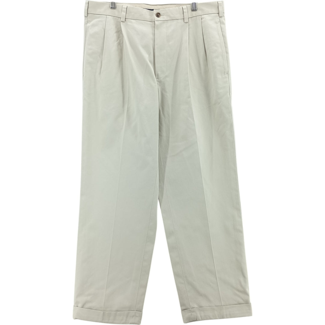 Brooks Brothers Two-pleat Chino Pants, Men's, Size W36 cotton Beige type Vintage Second Hand