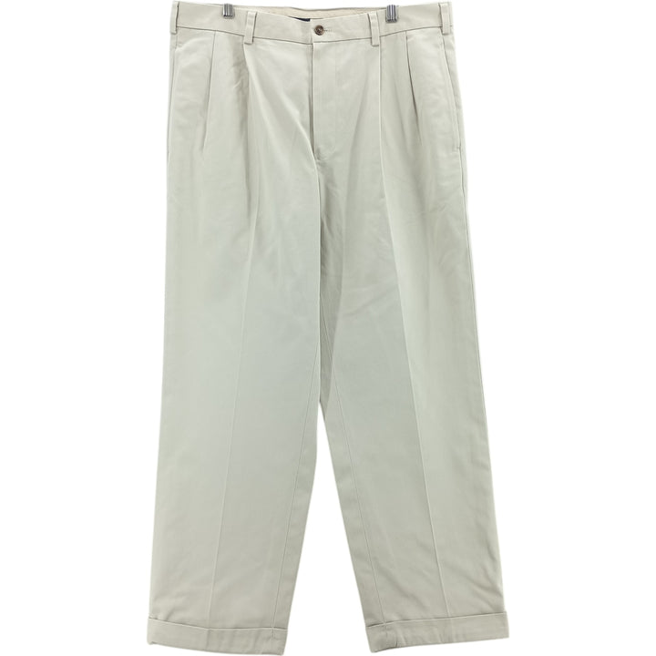 Brooks Brothers Two-pleat Chino Pants, Men's, Size W36 cotton Beige type Vintage Second Hand