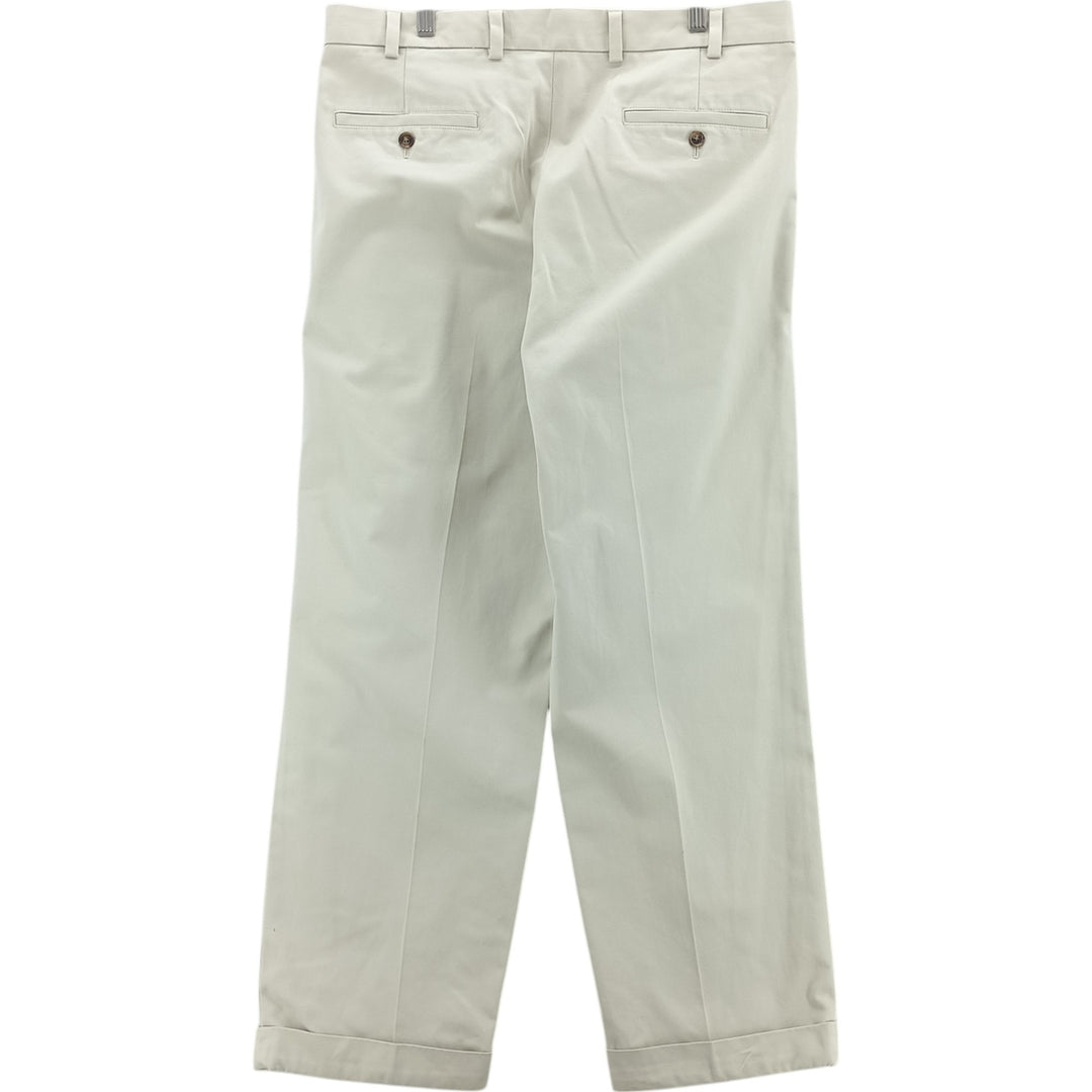 Brooks Brothers Two-pleat Chino Pants, Men's, Size W36 cotton Beige type Vintage Second Hand