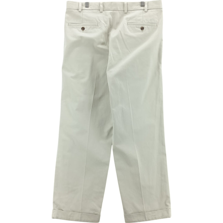 Brooks Brothers Two-pleat Chino Pants, Men's, Size W36 cotton Beige type Vintage Second Hand