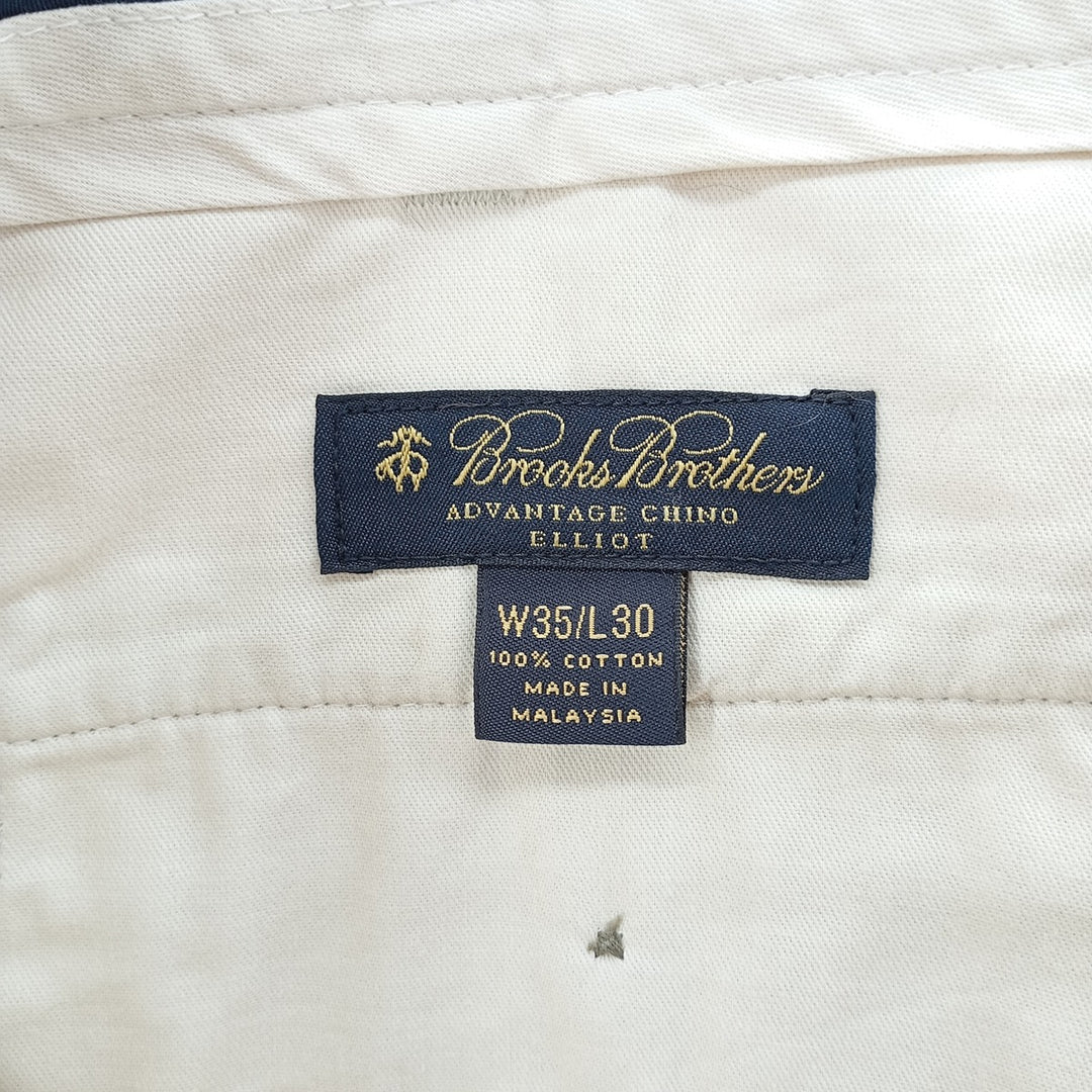 Brooks Brothers Two-pleat Chino Pants, Men's, Size W36 cotton Beige type Vintage Second Hand