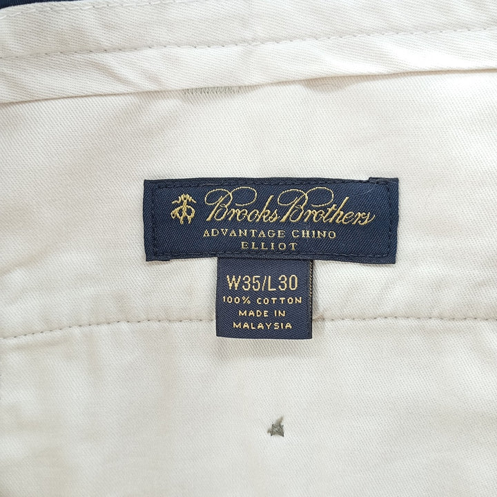 Brooks Brothers Two-pleat Chino Pants, Men's, Size W36 cotton Beige type Vintage Second Hand