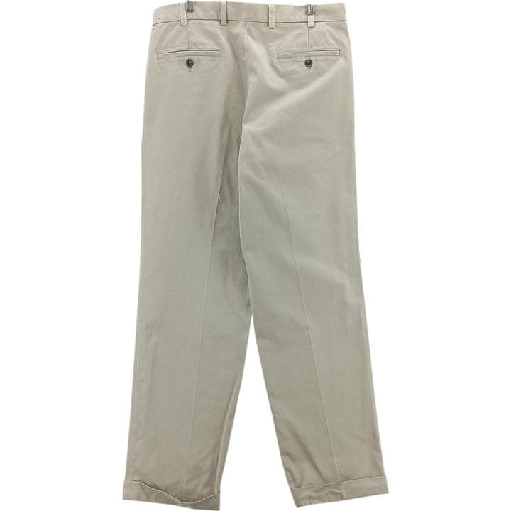 Brooks Brothers Two-pleat Chino Pants, Men's, Size W34 cotton Beige type Vintage Second Hand
