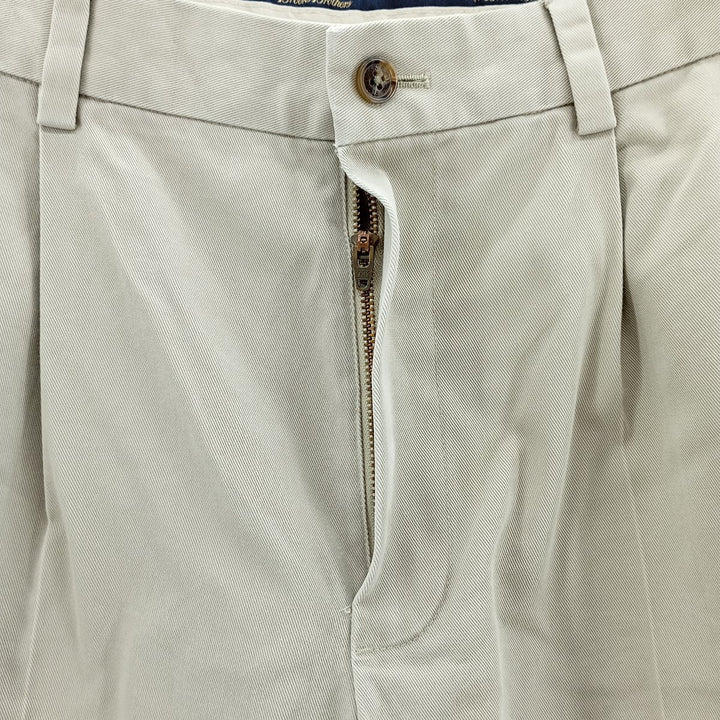Brooks Brothers Two-pleat Chino Pants, Men's, Size W34 cotton Beige type Vintage Second Hand
