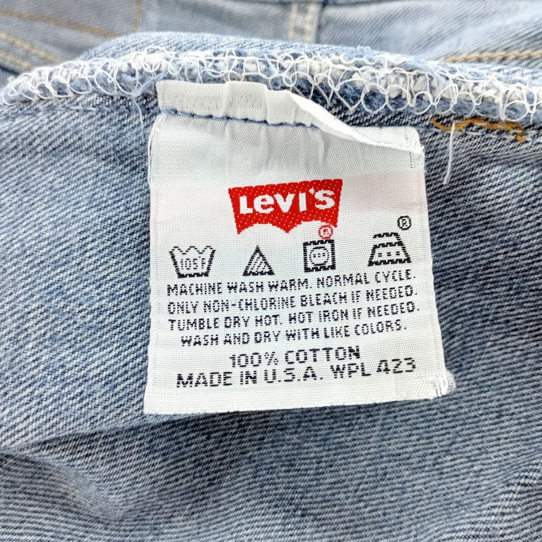 Vintage 90'S Levi's 6501-0116 Straight Denim Pants, Made in USA, Women's Size M (W26) cotton blue type Vintage Second Hand