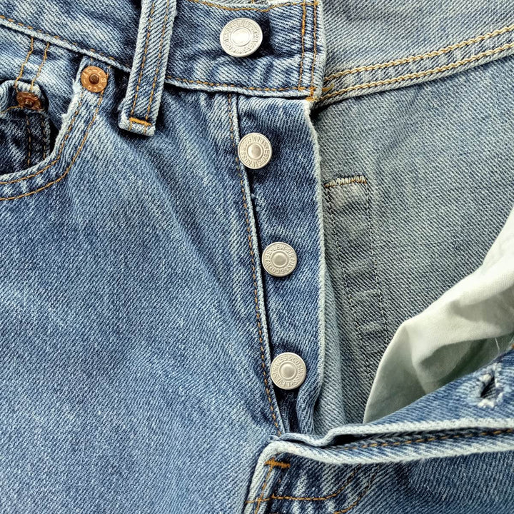 Vintage 90'S Levi's 6501-0116 Straight Denim Pants, Made in USA, Women's Size M (W26) cotton blue type Vintage Second Hand