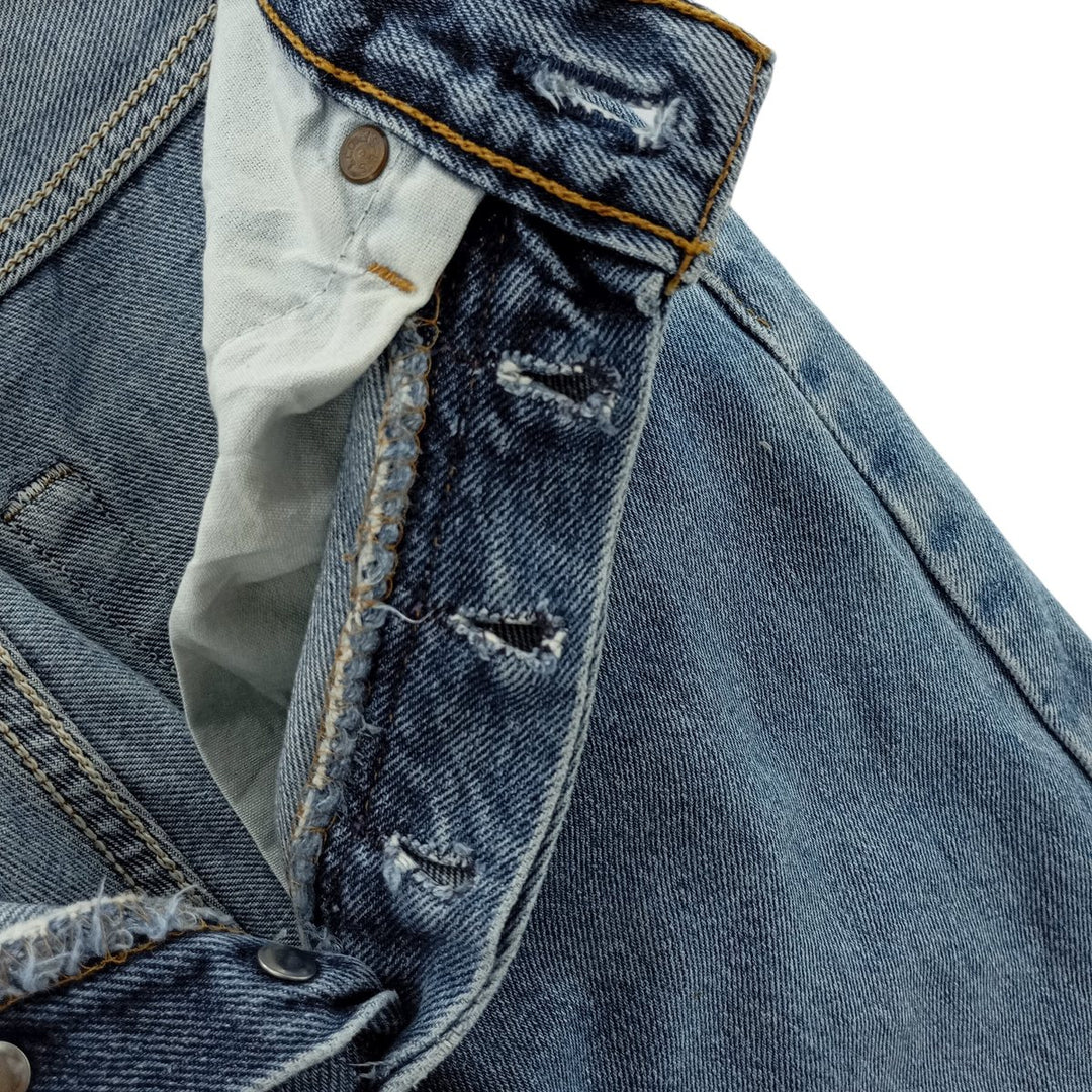 Vintage 90'S Levi's 6501-0116 Straight Denim Pants, Made in USA, Women's Size M (W26) cotton blue type Vintage Second Hand