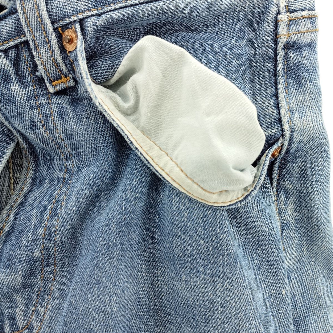 Vintage 90'S Levi's 6501-0116 Straight Denim Pants, Made in USA, Women's Size M (W26) cotton blue type Vintage Second Hand