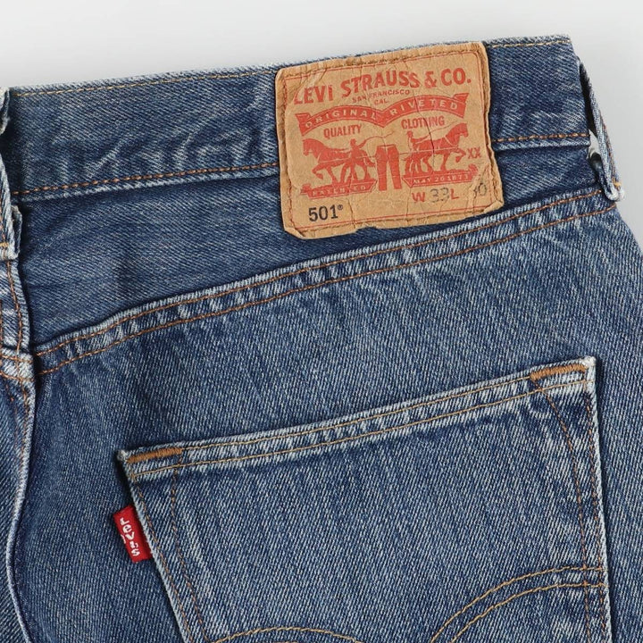 Levi's 501 straight denim pants for men, size W33 cotton blue type Vintage Second Hand