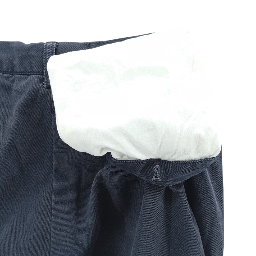 Ralph Lauren POLO by Ralph Lauren ANDREW PANT Two-pleat chino pants for men, equivalent to W31 cotton navy blue type Vintage Second Hand