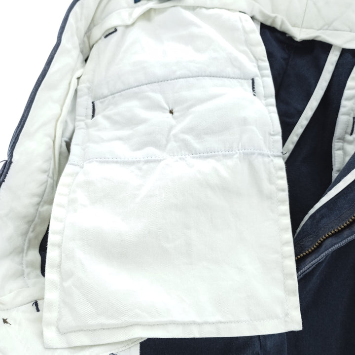 Ralph Lauren POLO by Ralph Lauren ANDREW PANT Two-pleat chino pants for men, equivalent to W31 cotton navy blue type Vintage Second Hand