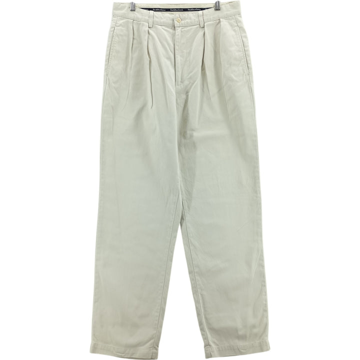 Vintage 90'S Ralph Lauren Polo Ralph Lauren two-pleat chino pants, made in the USA, men's size W32. cotton Beige type Vintage Second Hand