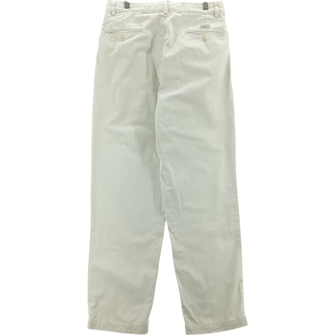 Vintage 90'S Ralph Lauren Polo Ralph Lauren two-pleat chino pants, made in the USA, men's size W32. cotton Beige type Vintage Second Hand