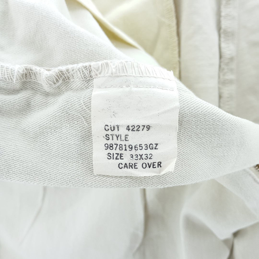 Vintage 90'S Ralph Lauren Polo Ralph Lauren two-pleat chino pants, made in the USA, men's size W32. cotton Beige type Vintage Second Hand