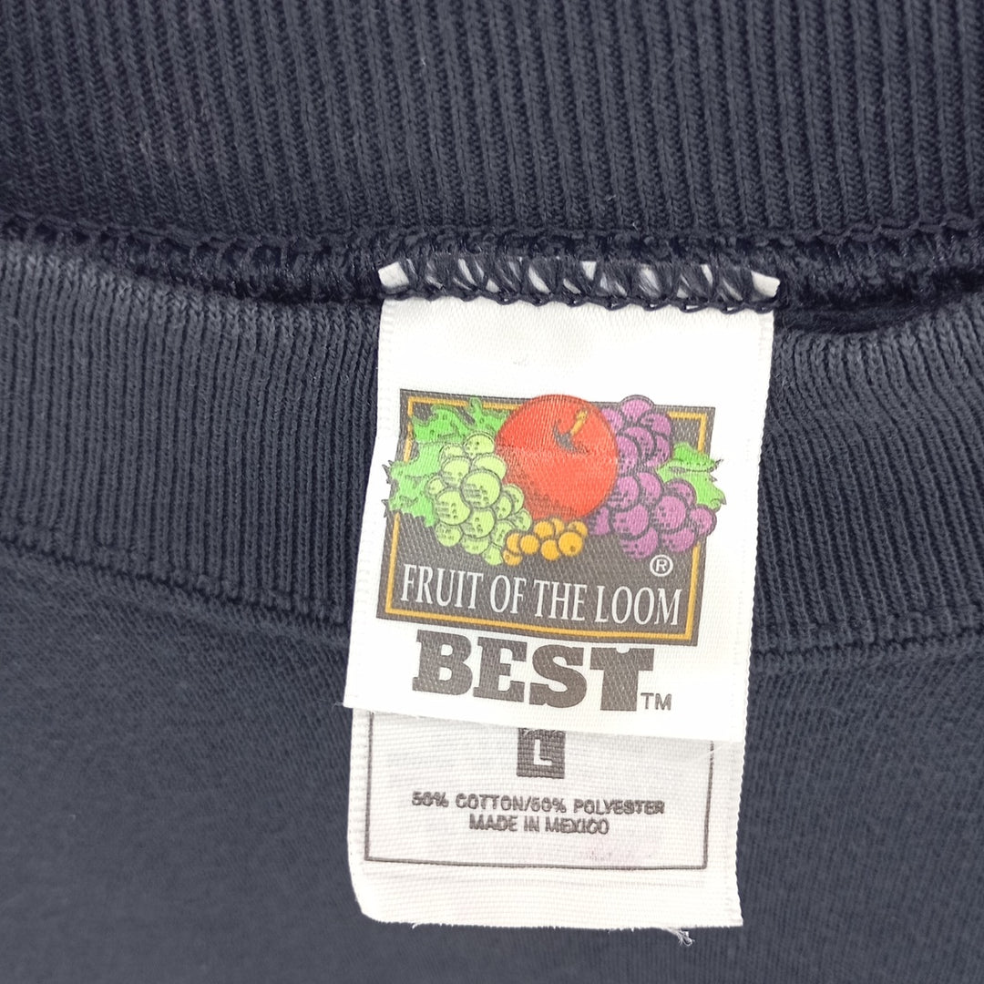 2000'S Fruit of the Loom Vest plain blank sweatshirt, men's size L cotton black type Vintage Second Hand