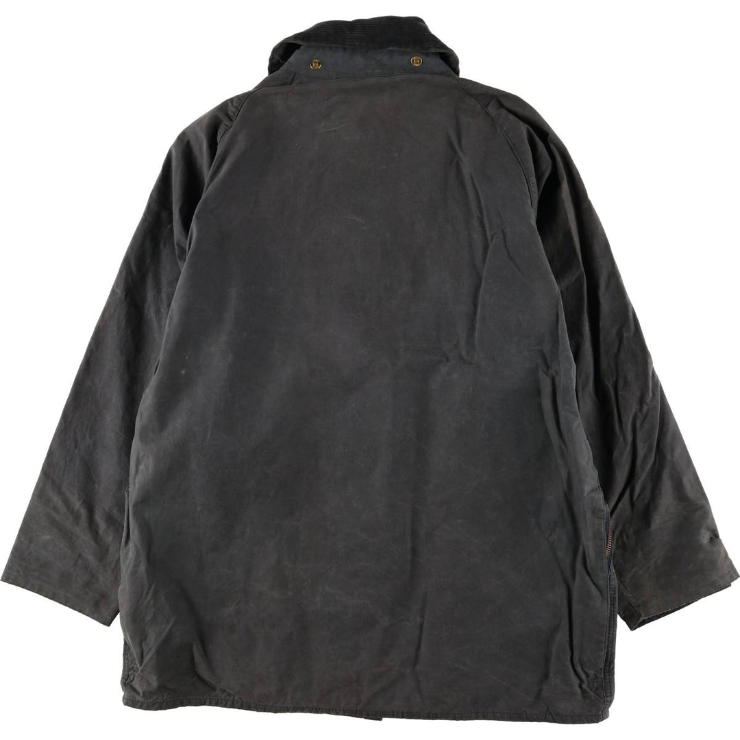 80s-90'S Barbour BEAUFORT 3 Warrant Oiled Hunting Jacket, Made in England, C40, Men's Size M cotton Charcoal Vintage Second Hand