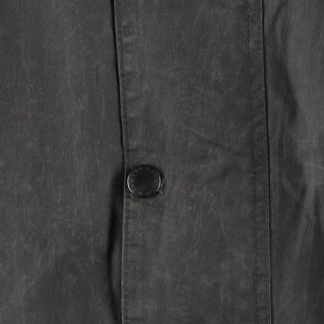 80s-90'S Barbour BEAUFORT 3 Warrant Oiled Hunting Jacket, Made in England, C40, Men's Size M cotton Charcoal Vintage Second Hand