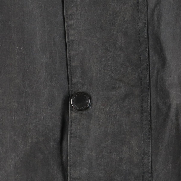 80s-90'S Barbour BEAUFORT 3 Warrant Oiled Hunting Jacket, Made in England, C40, Men's Size M cotton Charcoal Vintage Second Hand