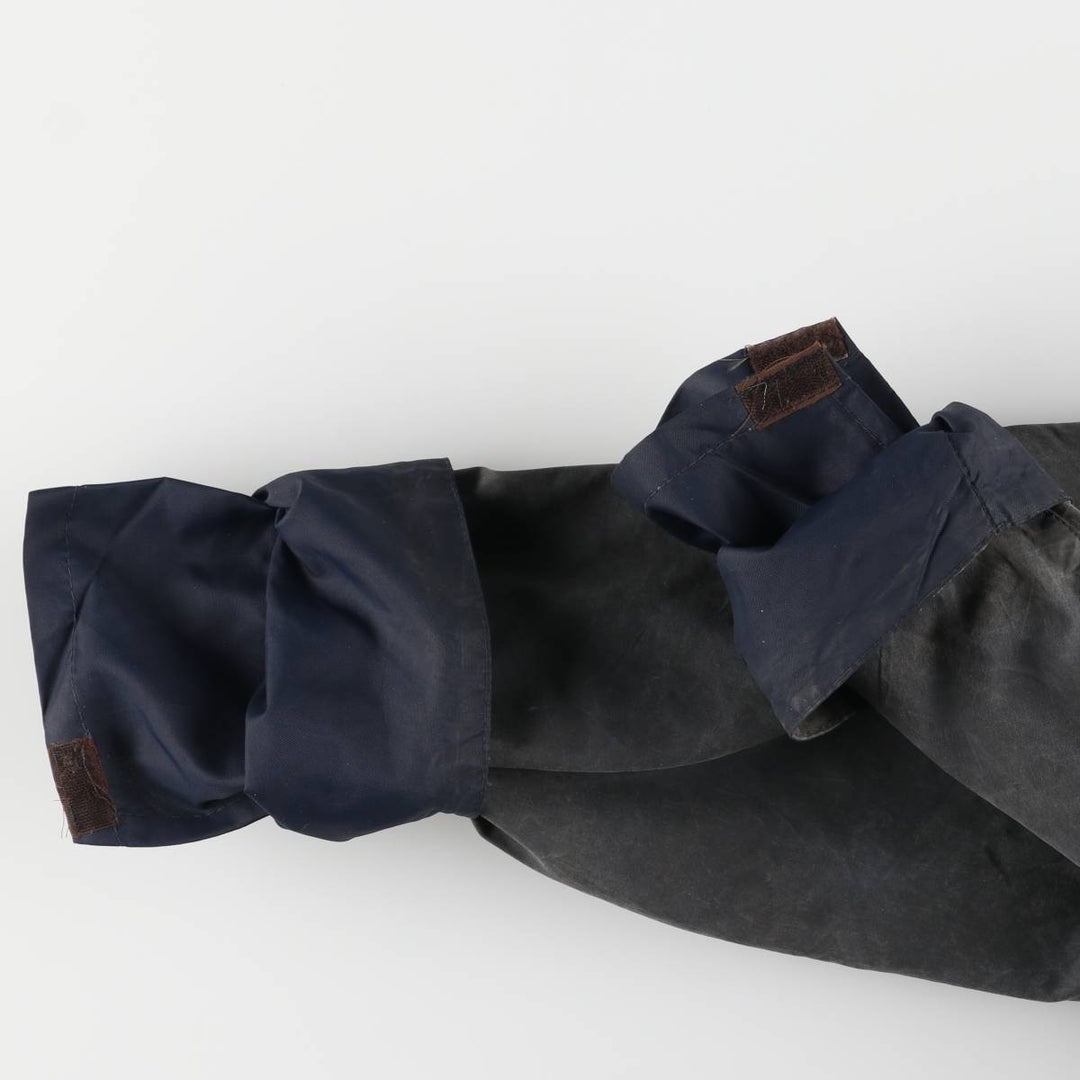 80s-90'S Barbour BEAUFORT 3 Warrant Oiled Hunting Jacket, Made in England, C40, Men's Size M cotton Charcoal Vintage Second Hand