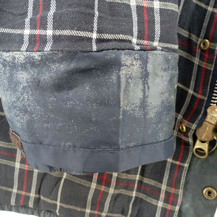 80s-90'S Barbour BEAUFORT 3 Warrant Oiled Hunting Jacket, Made in England, C40, Men's Size M cotton Charcoal Vintage Second Hand