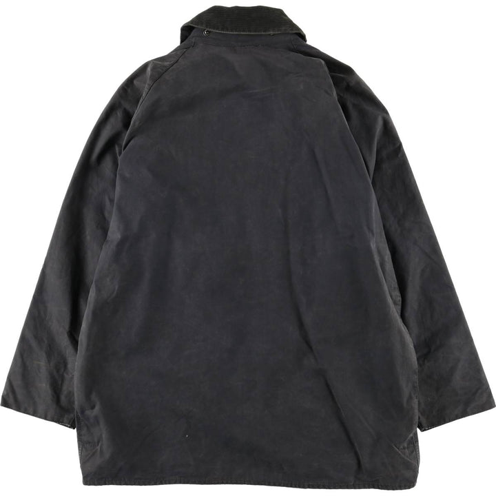 2000s~ Barbour Beaufort 3 Warrant Oiled Hunting Jacket, Made in England, C42, Men's Size L Waxed cotton navy blue type Vintage Second Hand