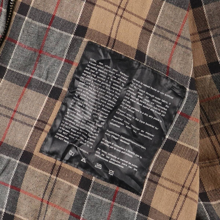 2000s~ Barbour Beaufort 3 Warrant Oiled Hunting Jacket, Made in England, C42, Men's Size L Waxed cotton navy blue type Vintage Second Hand