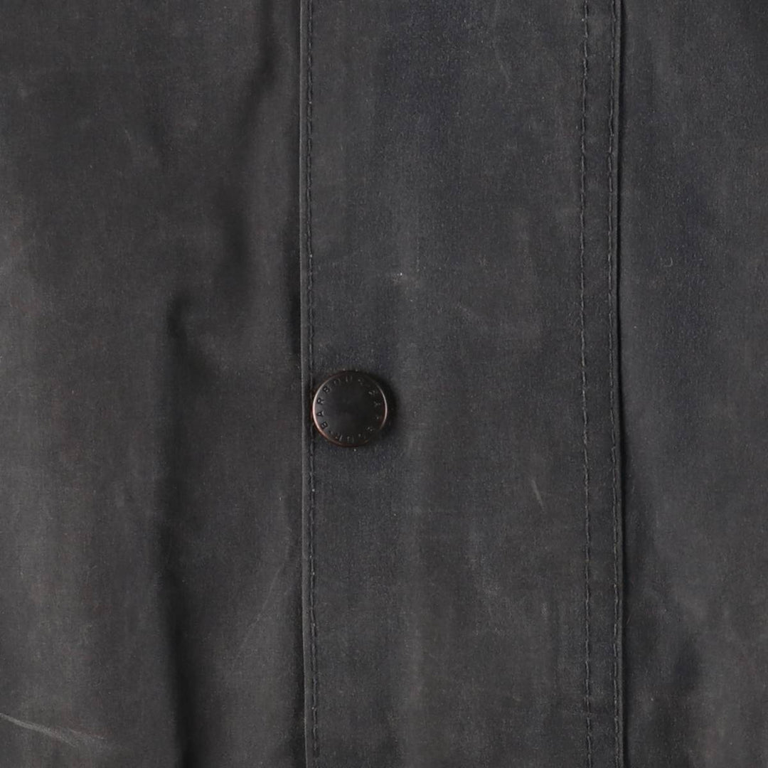 2000s~ Barbour Beaufort 3 Warrant Oiled Hunting Jacket, Made in England, C42, Men's Size L Waxed cotton navy blue type Vintage Second Hand