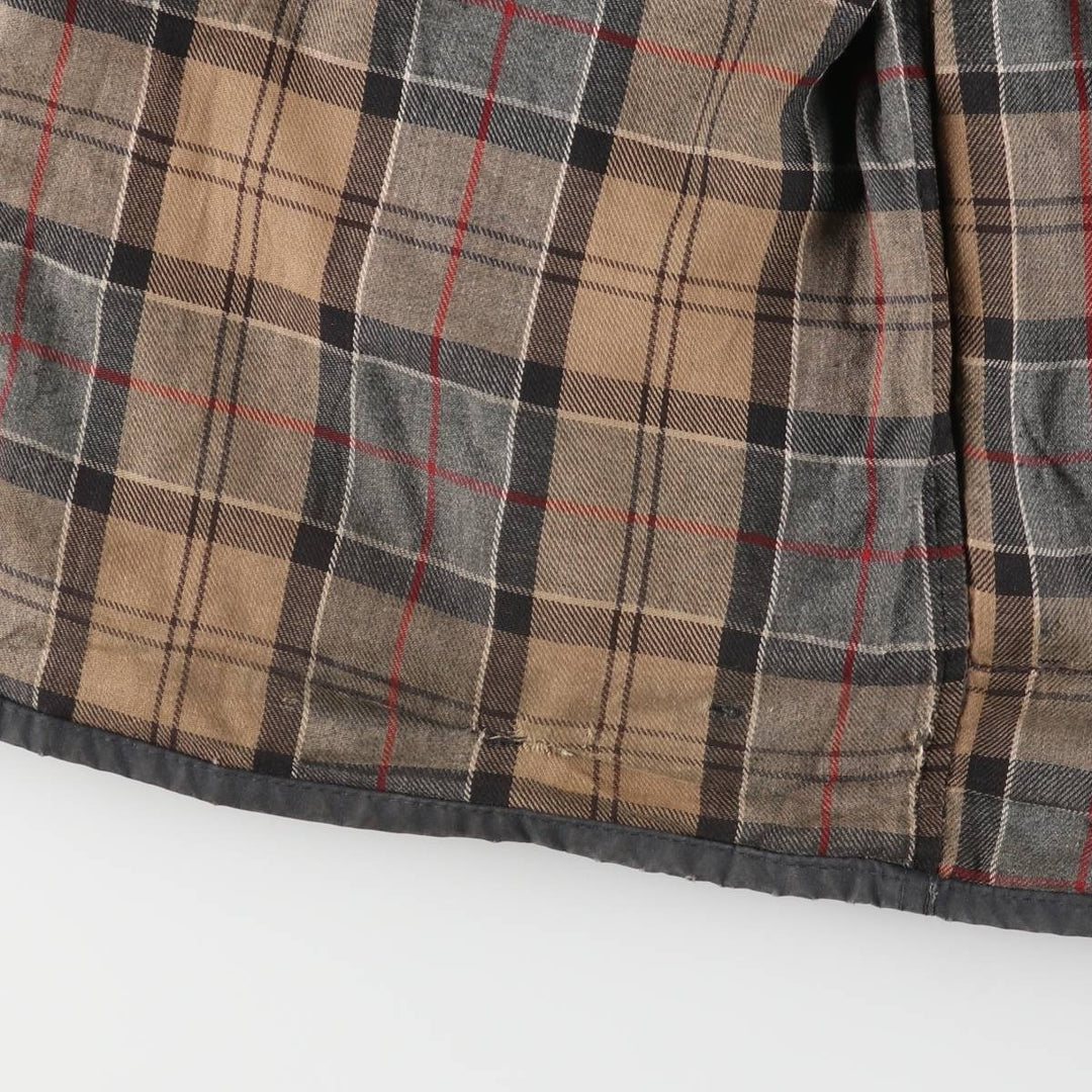 2000s~ Barbour Beaufort 3 Warrant Oiled Hunting Jacket, Made in England, C42, Men's Size L Waxed cotton navy blue type Vintage Second Hand